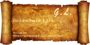 Goldschmid Lili névjegykártya